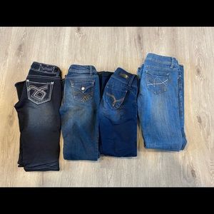 4 pairs of jeans size 3/4.
